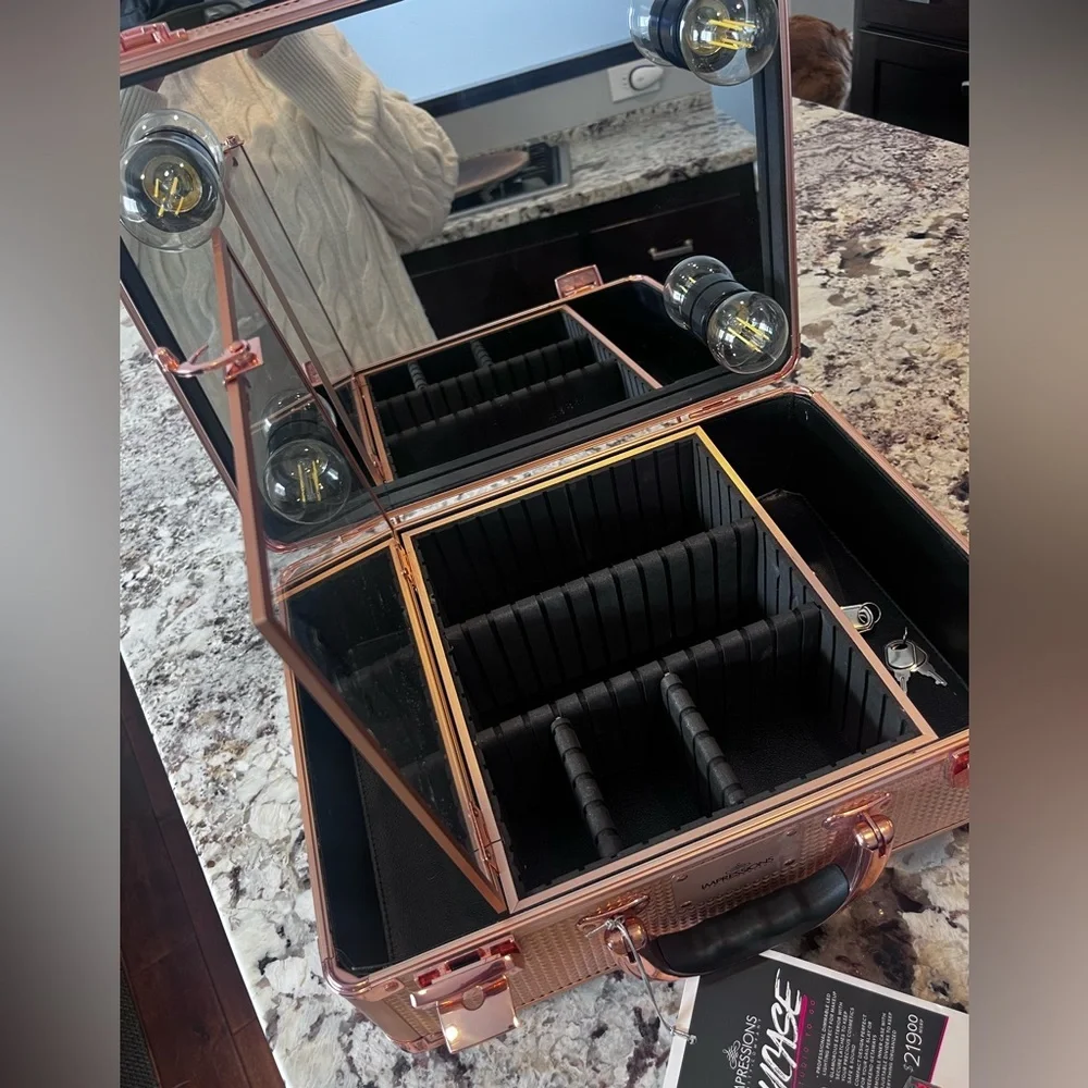 SlayCase® 2.0 Vanity Travel Case in Rose Gold Shimmer